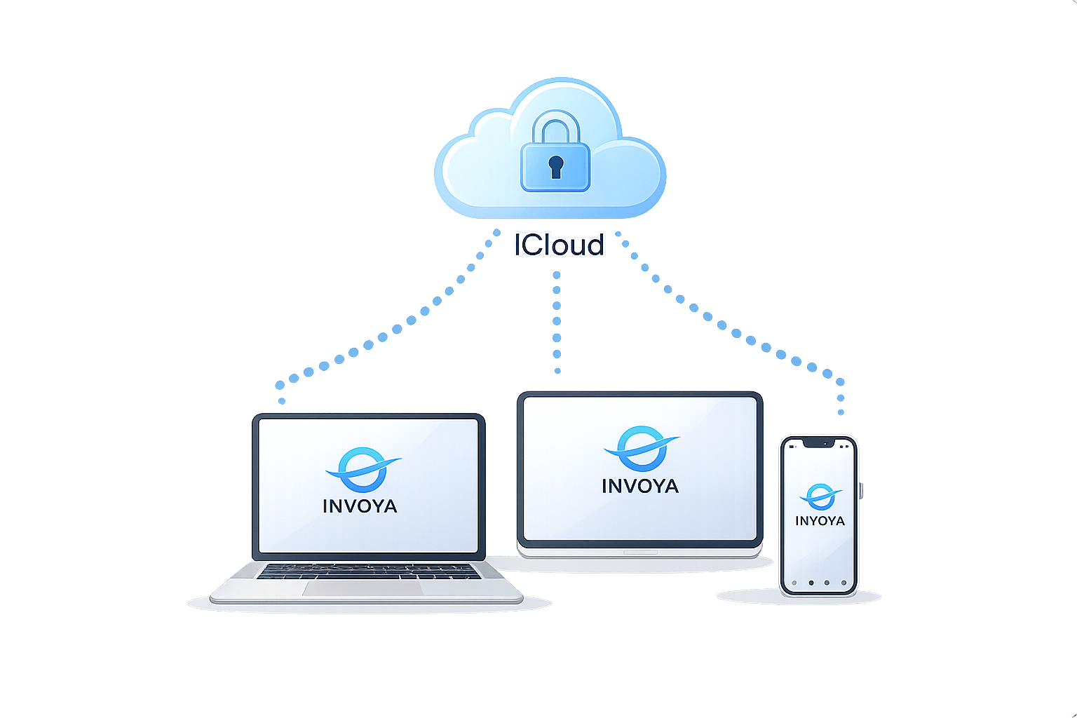 Invoya data stays in your private iCloud